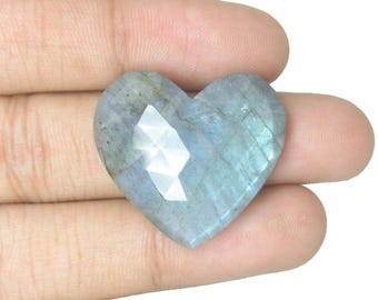 Jewellery Making Gems, Natural Labradorite Gemstones, Heart Shape Gemstones, Faceted Cut Gems, Rainbow Flash Colour Gems, Loose Gemstones.