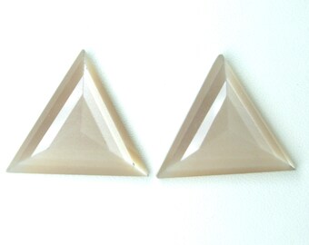 Piedras preciosas naturales de piedra lunar rosa, forma triangular, talla facetada, piedras sueltas, gemas semipreciosas.