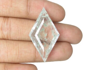 Natural Garden Quartz Gemstones, Rhombus Shape Faceted Loose Necklace Gems AAA Quality Gems.