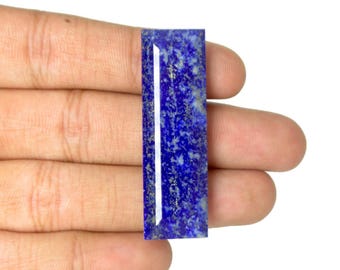 Regalo para mamá: piedras preciosas de lapislázuli natural, facetadas, de color azul, forma baguette, piedras sueltas.