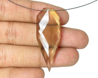 Natural Smokey Quartz Gemstones, Fancy Shape, Faceted Black Clear Colour, Loose Beads, Necklace Stone.