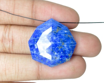 Natural Lapis Lazuli Gemstones, Cabochon Faceted, Blue Colour, Fancy Shape, Loose Beads, Pendant Gems.