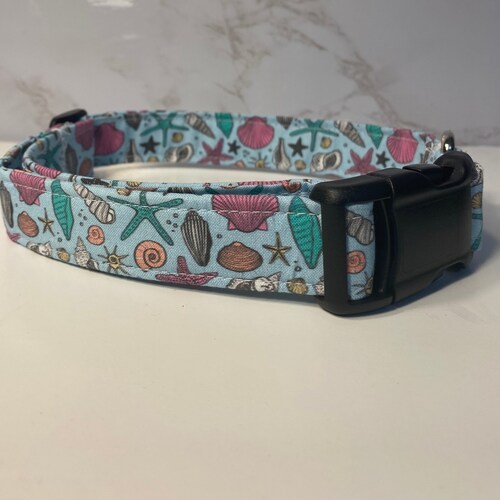 Beach Dog Collar Girl Pink Dog Collar Beach Theme Beachy Dog Etsy
