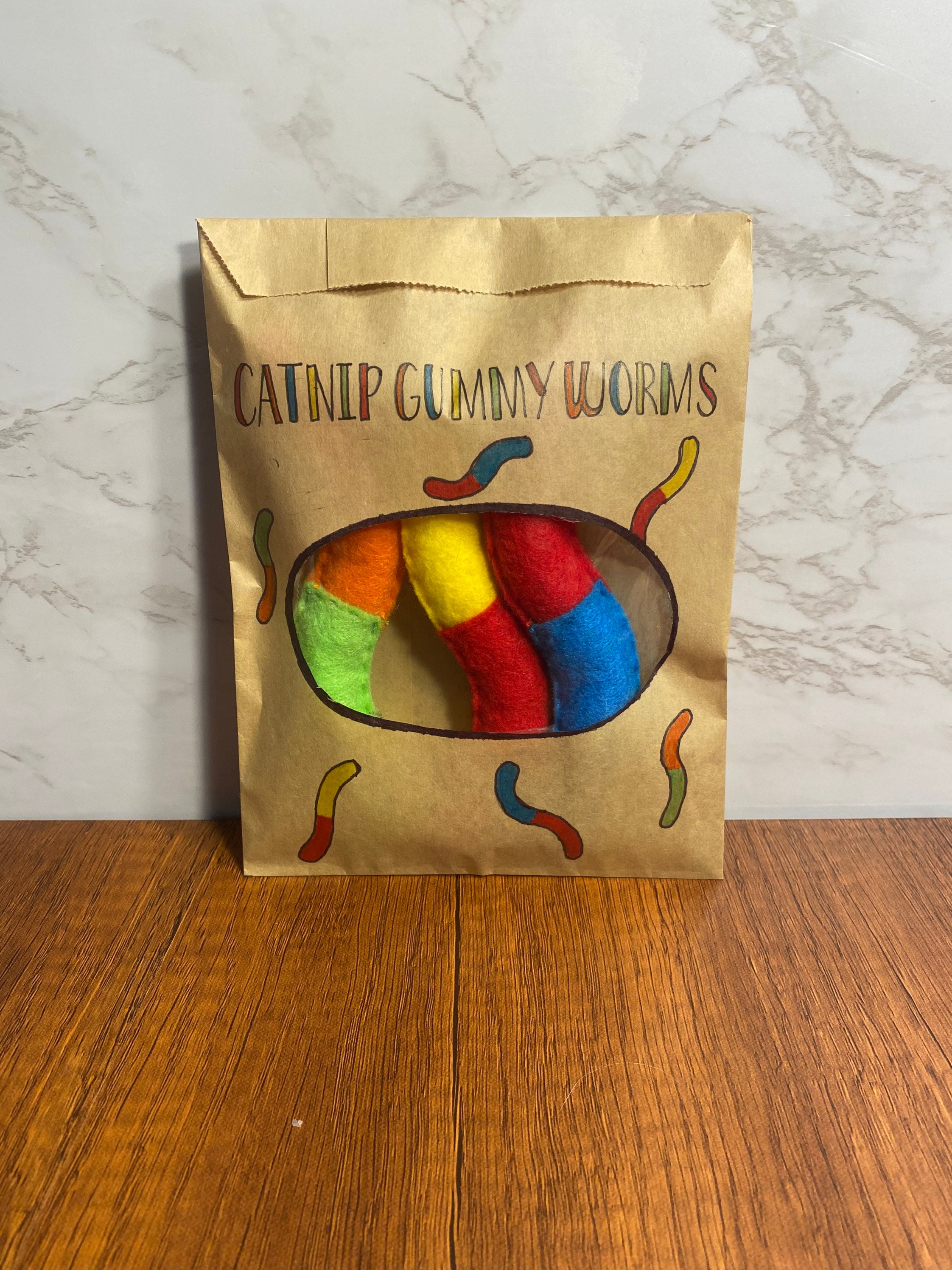 Gummy Worm Catnip Cat Toy | Etsy