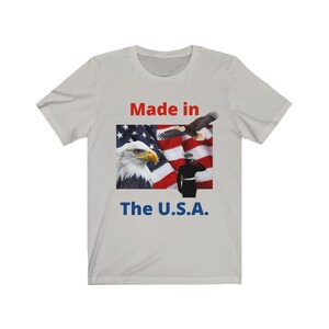 Patriotic "Made in the U.S.A." original design artwork.  Tees, Hoodies, and more - Designed and Produced in the U.S.A.