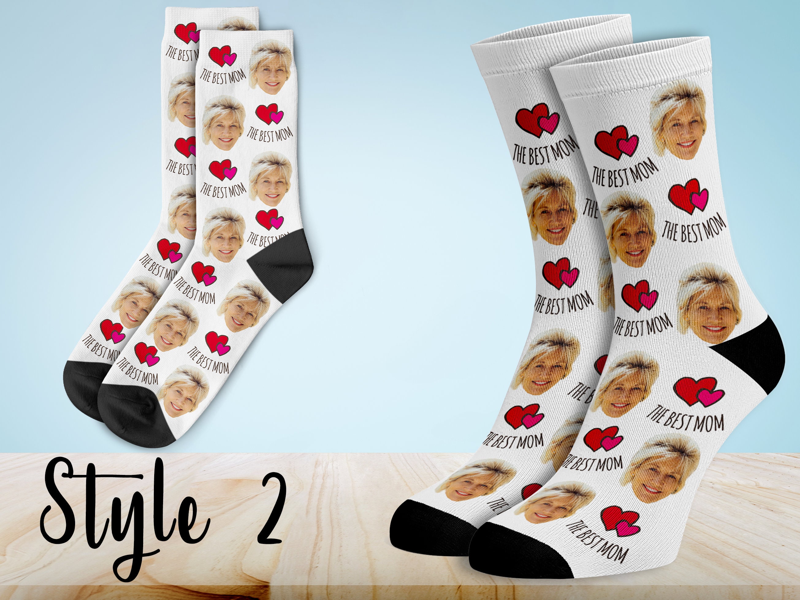 Mother's Day Socks Custom Face Socks Grandmother gift Etsy