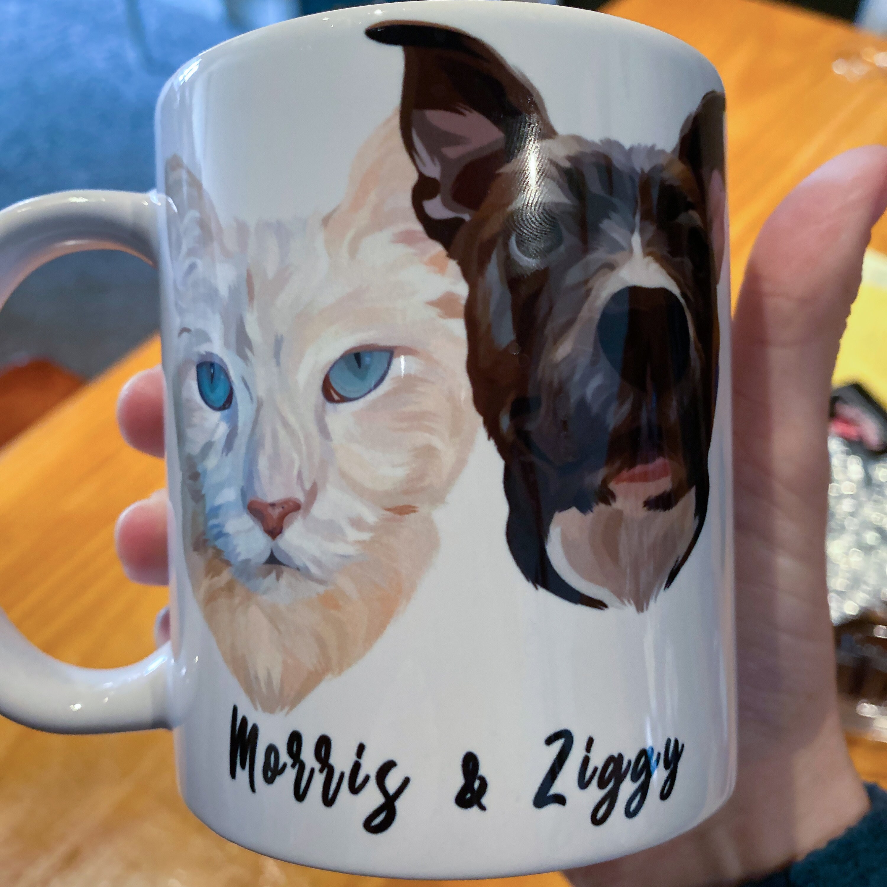 Illustrated Pet Mug Dog Coffee Mug Custom Pet Mug Dog Mug Etsy