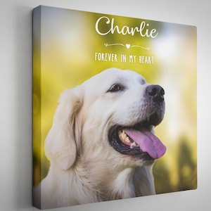 Dog Memorial Print Canvas, Pet Memorial Gift, Dog Loss Gift, Custom Pet Portrait, Dog Memorial, Dog Memorial Gift, Dog Loss, Custom Canvas