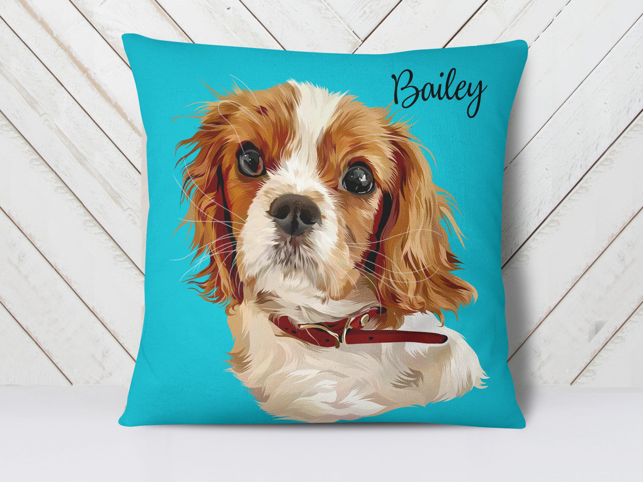 pillows with dog faces