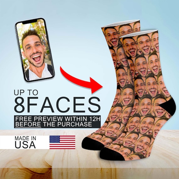 Custom Face Socks custom Photo Socks, Custom Socks, Personalized Socks,  Custom Printed Socks, Picture Socks, Photo Gift, Fathers Day Gift 