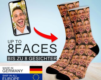 Chaussettes faciales personnalisées 4 faces, Chaussettes photo, Chaussettes personnalisées, Chaussettes personnalisées, Chaussettes imprimées personnalisées, Bas de Noël, Chaussettes pour papa, Fête des pères