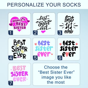 Best Sister Ever Socks, Custom Sister Gifts, Photo Socks, Customise Sister Gift, Personalised Sister Gift Ideas, Funny Sister Gifts image 4