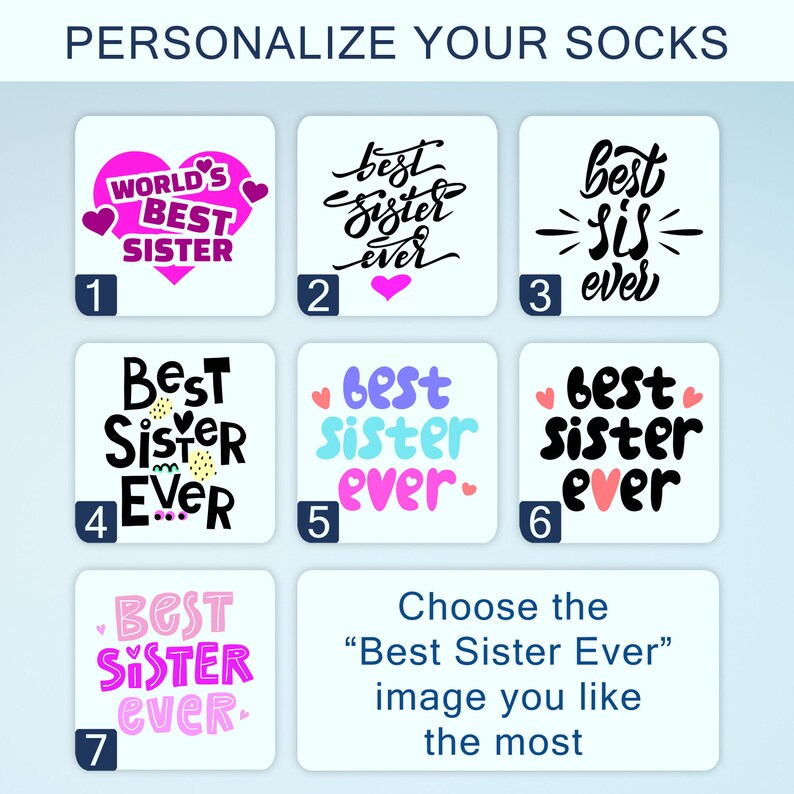 Best Sister Ever Socks, Custom Sister Gifts, Photo Socks, Customise Sister Gift, Personalised Sister Gift Ideas, Funny Sister Gifts image 4