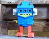 Rocky Robot Robotron Topper Marx Alps Vintage Hong Kong Space Toy