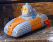 Astro Car Friction Rocket Tsukudaya Vintage Astronaut Wind-Up Japan Space Toy