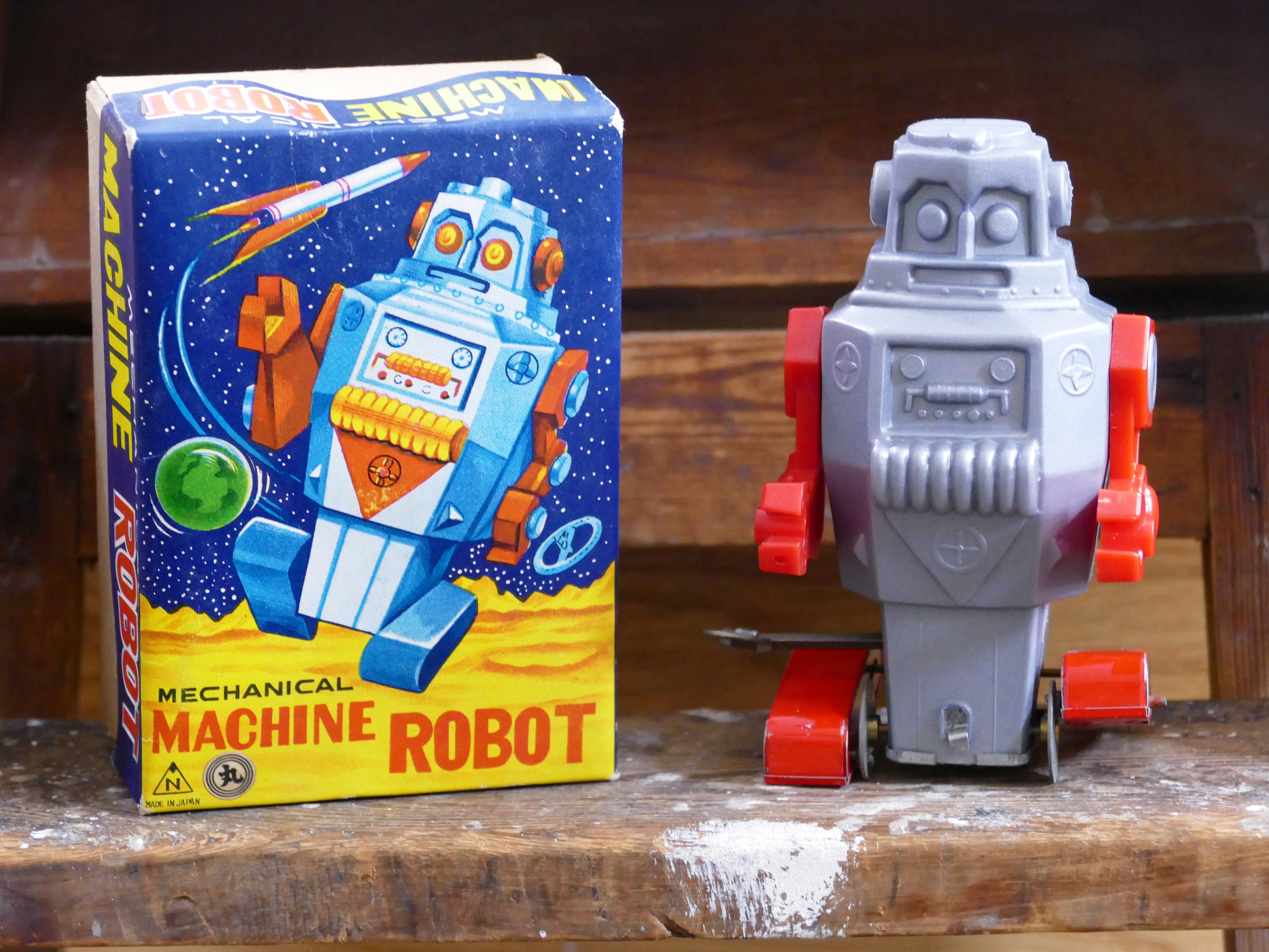 Mechanical Machine Robot Vintage Noguchi Japan Wind Up Space Etsy