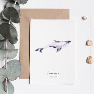 Carte de Naissance Baleine | Carte félicitations