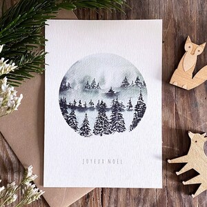Carte Joyeux Noël, Sapins, Carte de voeux Bild 2