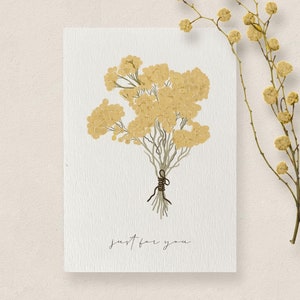 Carte bouquet d'immortelles, carte d'anniversaire, carte de voeux immagine 3