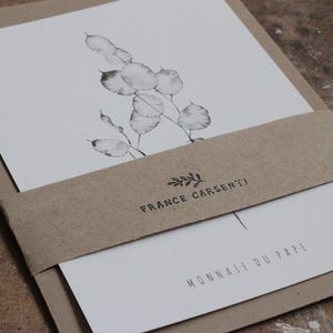 Carte Monnaie du pape peinte à l'aquarelle, carte de remerciements, carte d'annniversaire, carte de voeux, carte botanique immagine 7