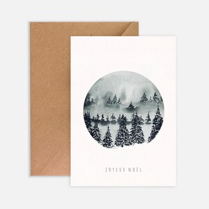 Carte Joyeux Noël, Sapins, Carte de voeux Bild 3