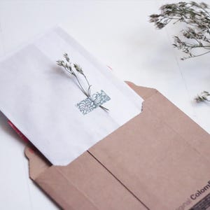 Carte bouquet d'immortelles, carte d'anniversaire, carte de voeux immagine 6