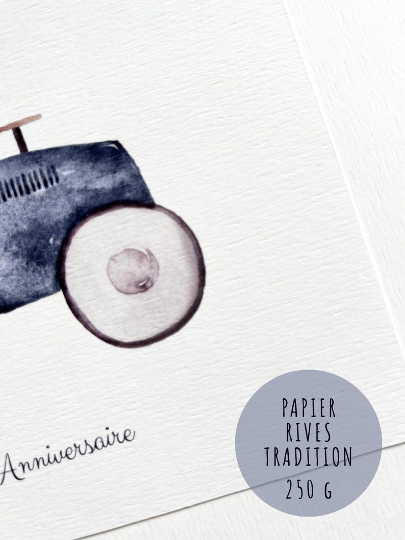 Carte d'anniversaire voiture vintage image 3