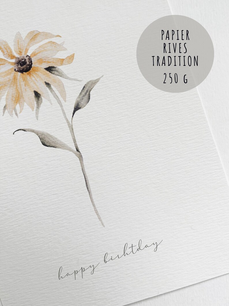 Carte d'anniversaire tournesol afbeelding 5