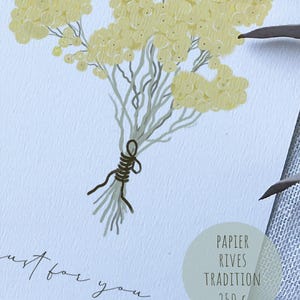 Carte bouquet d'immortelles, carte d'anniversaire, carte de voeux immagine 4