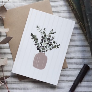 Carte bouquet Eucalyptus, carte anniversaire, carte remerciement, carte de voeux