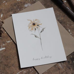 Carte d'anniversaire tournesol