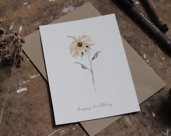 Carte d'anniversaire tournesol