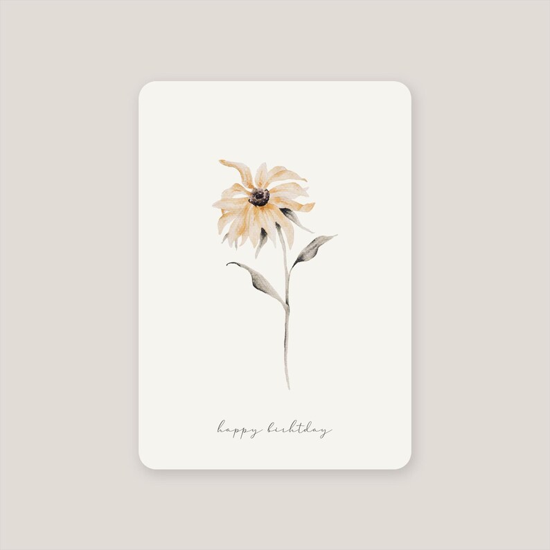 Carte d'anniversaire tournesol afbeelding 3