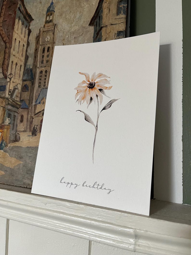 Carte d'anniversaire tournesol afbeelding 2