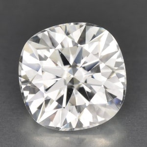 MOISSANITE! 0.950 Cts & 6x6x4mm_ Moissanite! Cushion cut top Quality Deep diamond cut White Moissanite / Hue Diamond MOISSANITE / REF_VIDEO