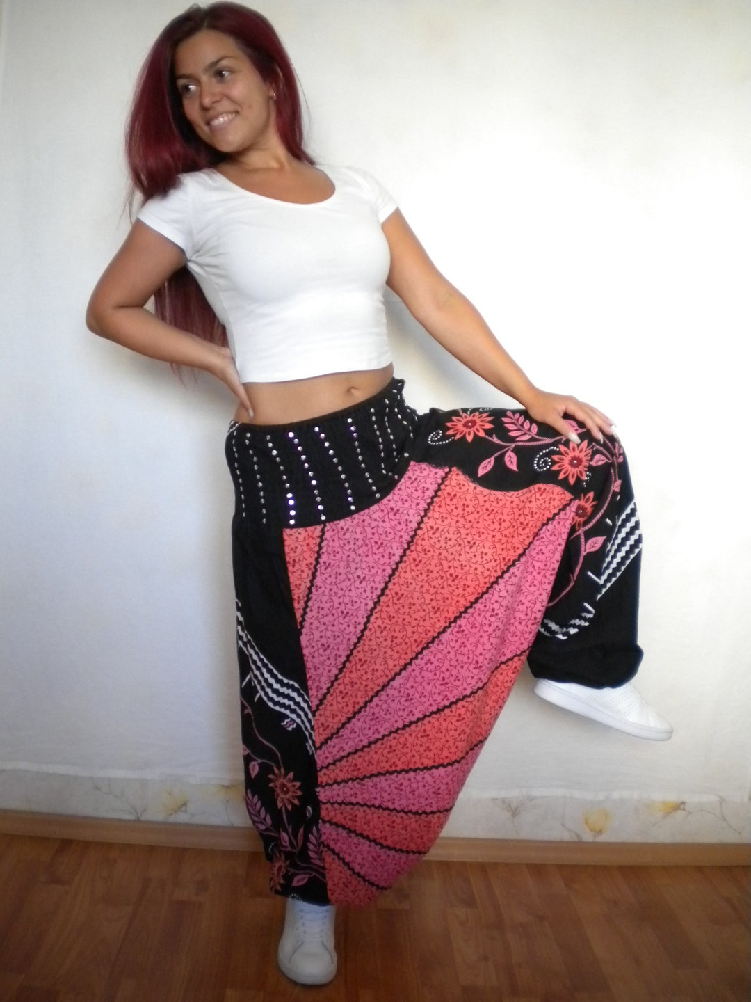 WOODLAND DROP CROTCH HAREM TROUSERS - COOL