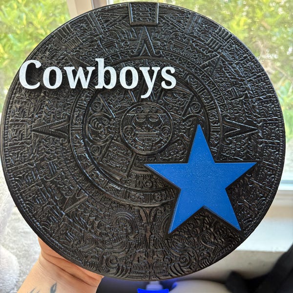 Aztec Calendar Cowboys NFL Art Display