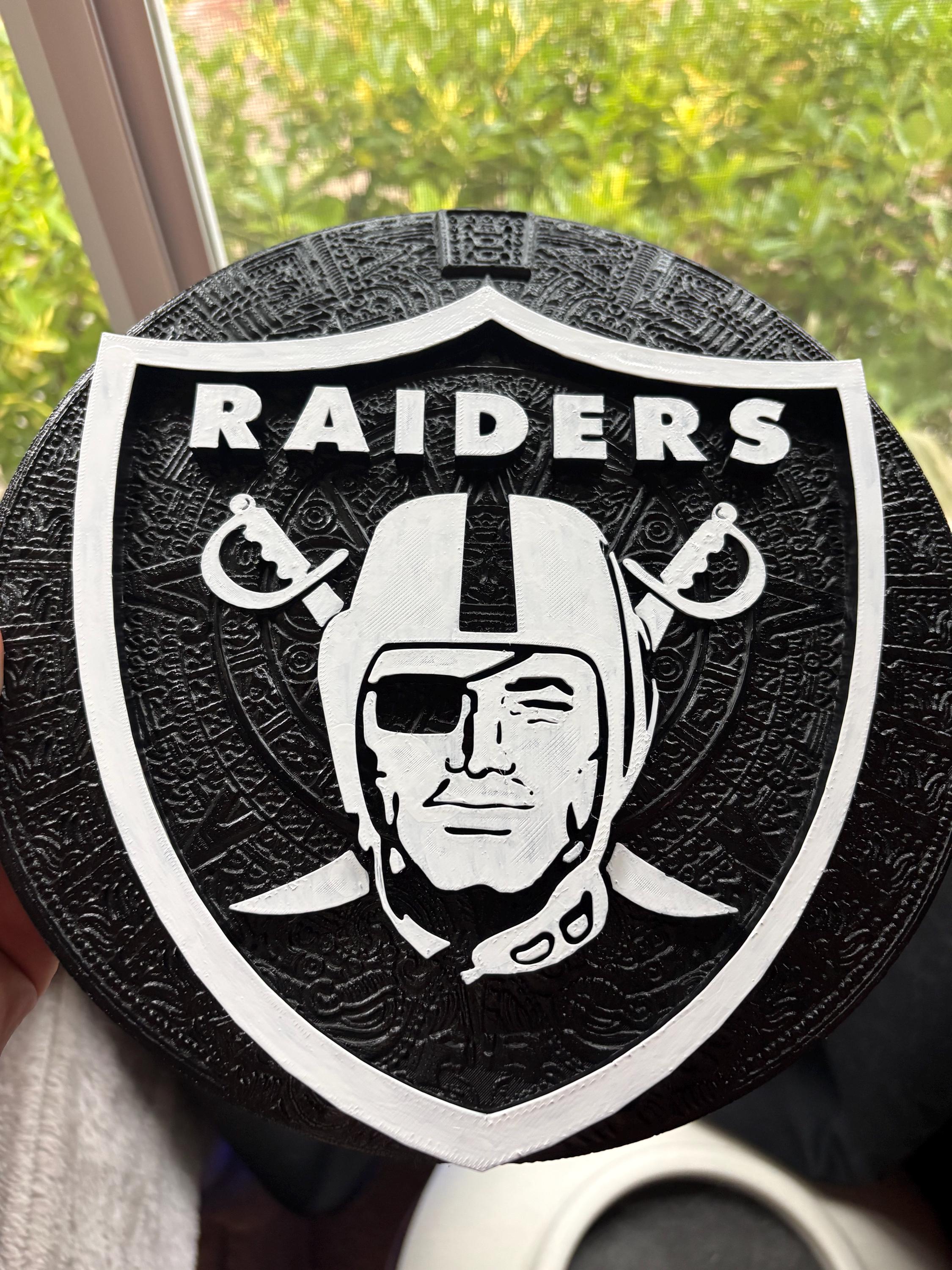 Raiders Aztec Wall Art NFL Decor Man Cave Football - Etsy