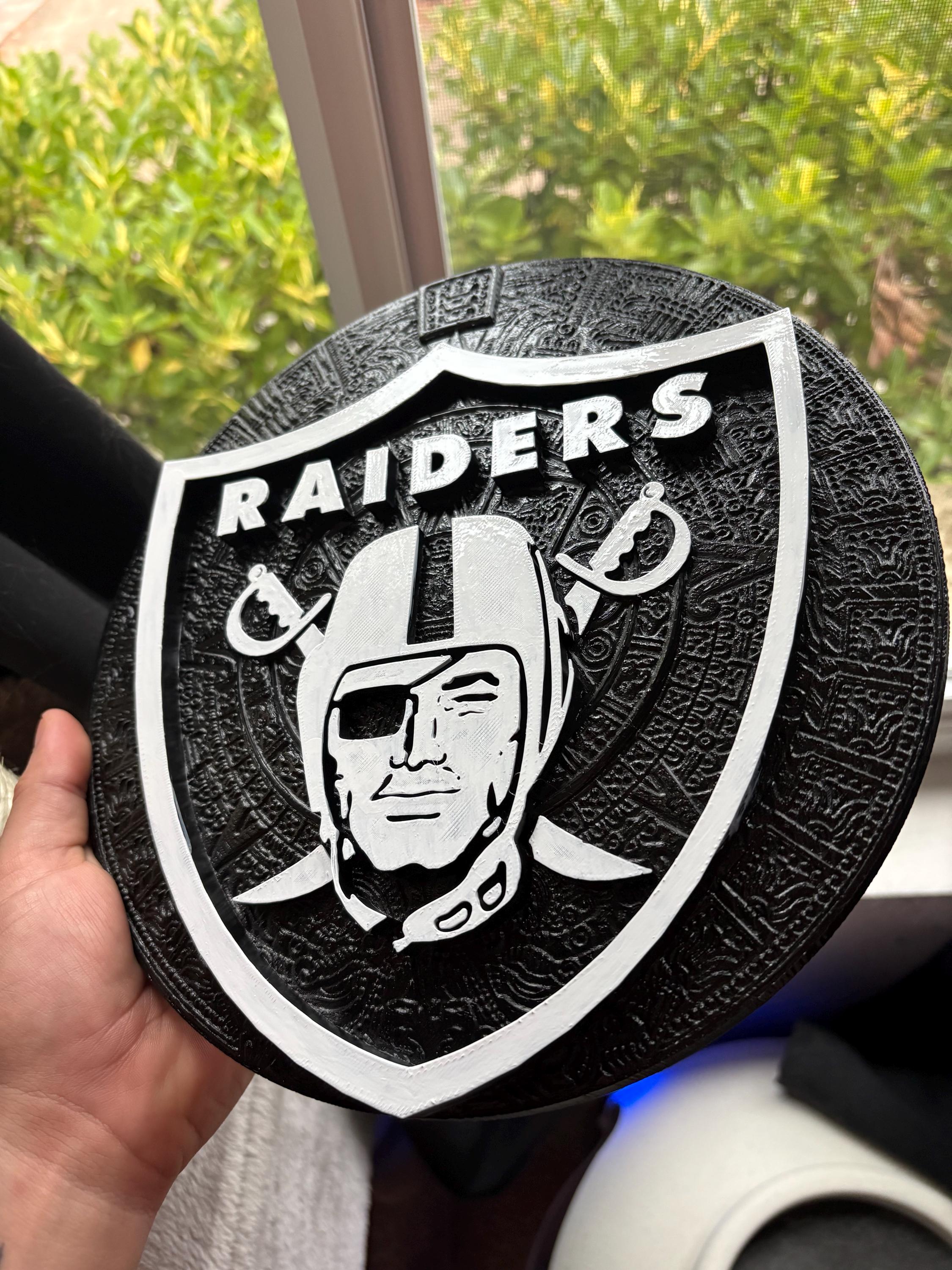 Raiders Aztec Wall Art NFL Decor Man Cave Football - Etsy