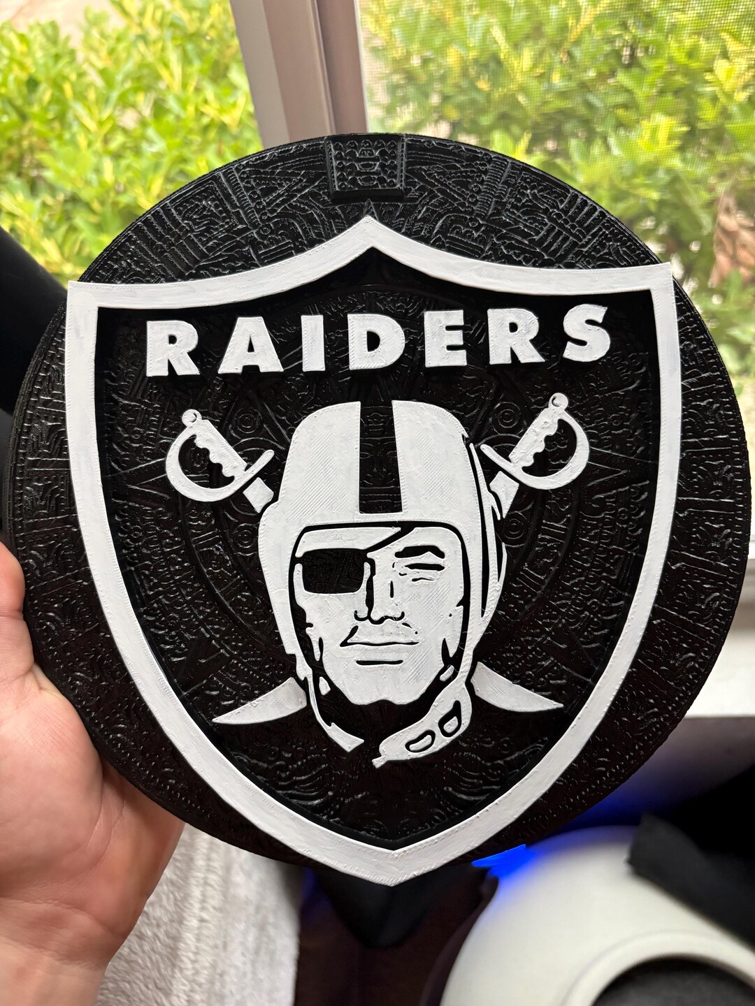Raiders Aztec Wall Art NFL Decor Man Cave Football - Etsy