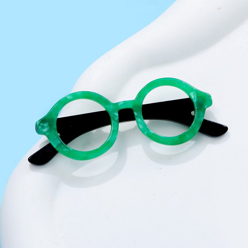 Broche à lunettes en acrylique, épingle à la mode, bijoux simples image 1