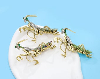 Mantis Brooch Unisex Women And Men Insect Pin Latest Style