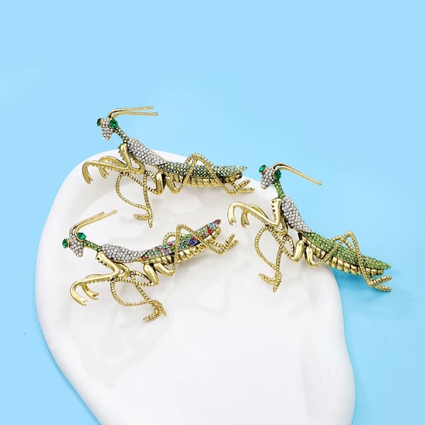 Mantis Brooch Unisex Women And Men Insect Pin Latest Style