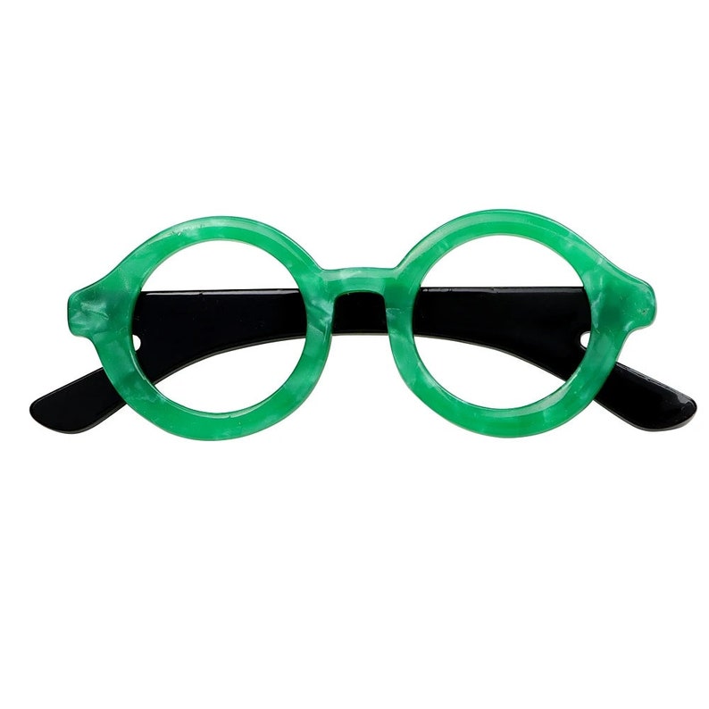 Broche à lunettes en acrylique, épingle à la mode, bijoux simples Vert