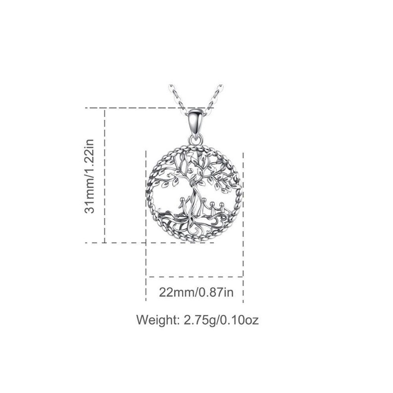 Sterling Silver Tree of Life Women and four cute baby style Pendant with box Jewelry Gift for Grandma mom