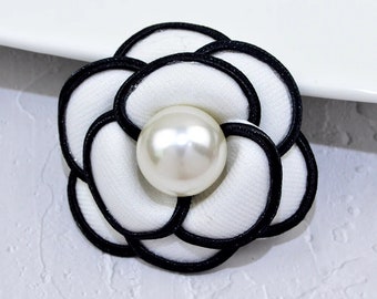 Fabric Camellia Brooch Pins For Women Scarf Shirt Coat Collar Jewelry Accessories