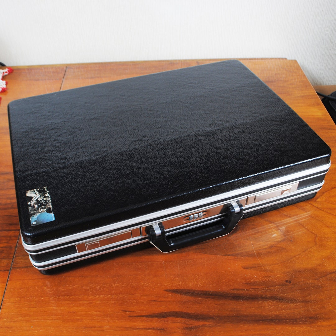 Vintage Plastic Briefcase, Case With Combination Lock, Men's Bag