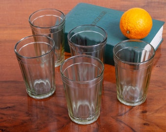 Vintage Blue-Green Glasses Set: USSR 1970s, Set of 5