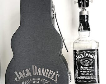 Original with cork and empty bottle 0,7 l Rare Guitar Shaped Jack Daniels Case