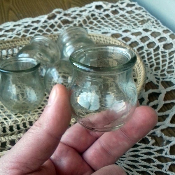 Set of 5 new was not using vintage soviet old apothecary jars, Medical Jars,Apothecary Jars, Glass Massage Cups, Fire Cupping, Cups Medical.